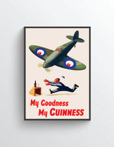 My Goodness, My Guinness! Retro WW2 Spitfire Poster