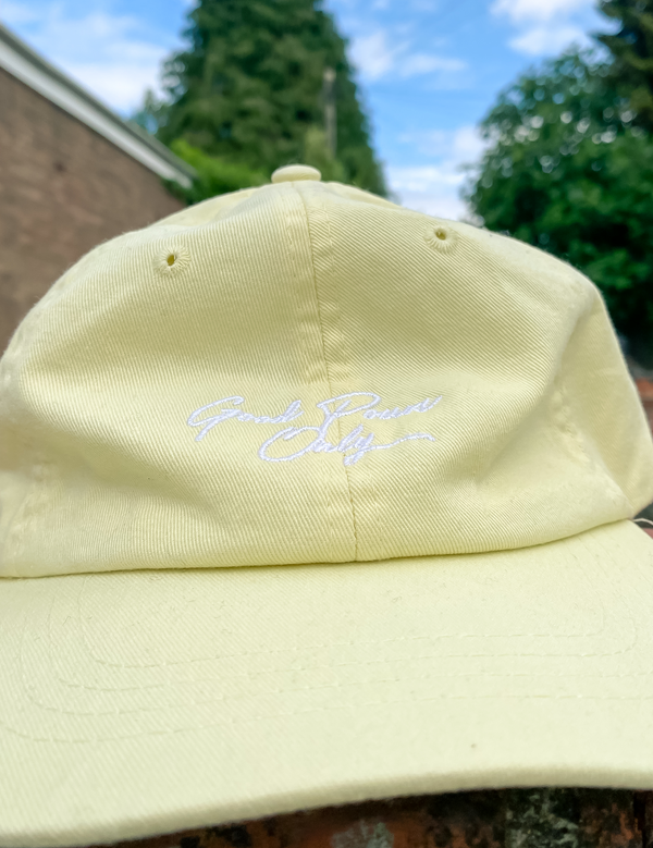 Good Pours Only Dad Cap | Pastel Yellow - Pints Apparel