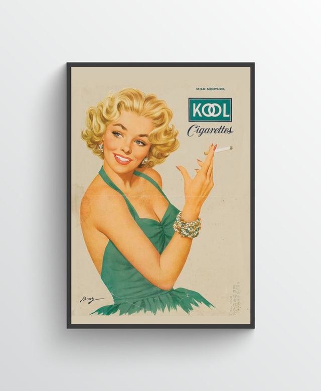 Kool Cigs Vintage Poster - Pints Apparel