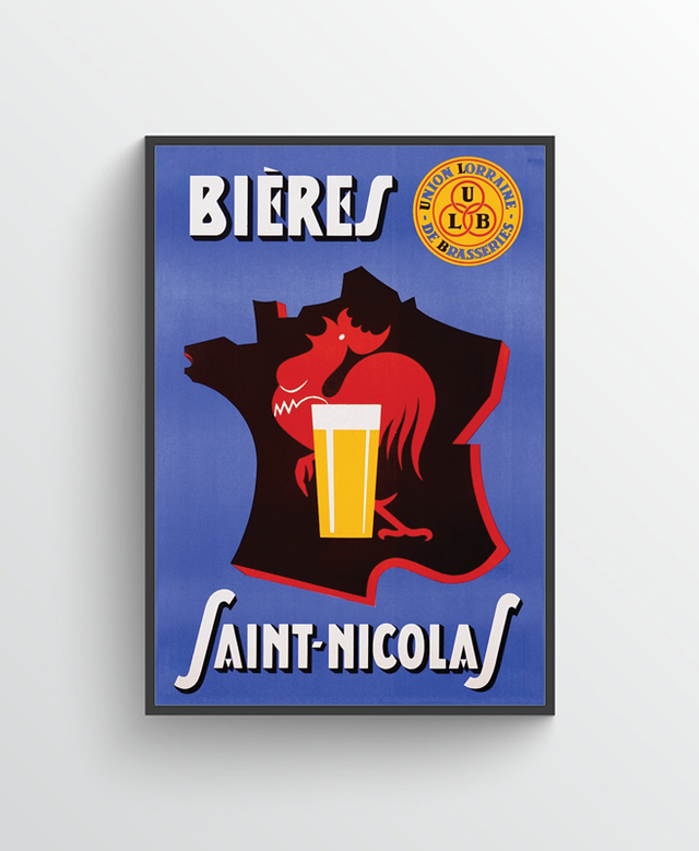 Bieres Saint-Nicholas Vintage Poster - Pints Apparel
