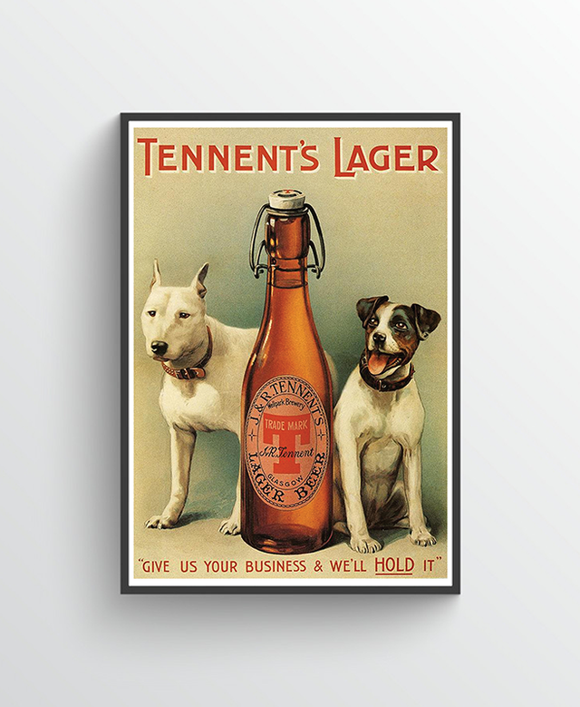 Tennent's Lager Vintage Poster